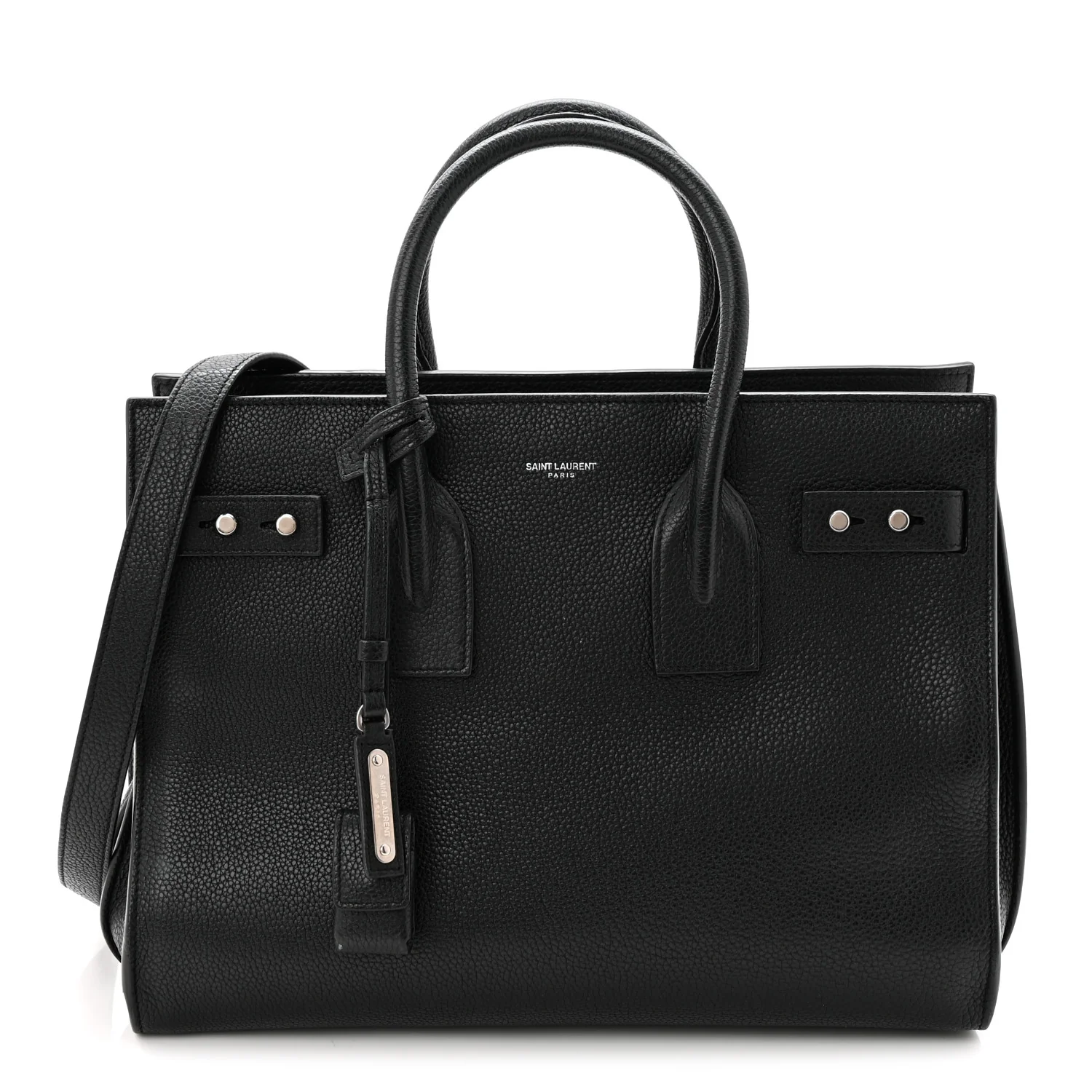 Grained Calfskin Small Supple Sac De Jour Black