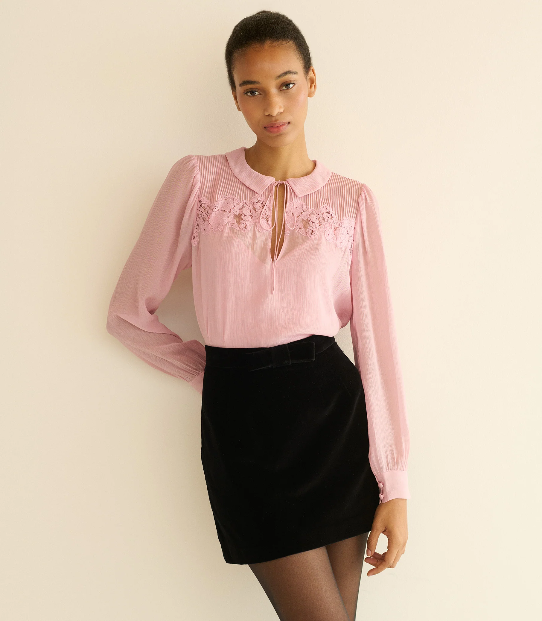 LIORA TOP -- PINK HYDRANGEA