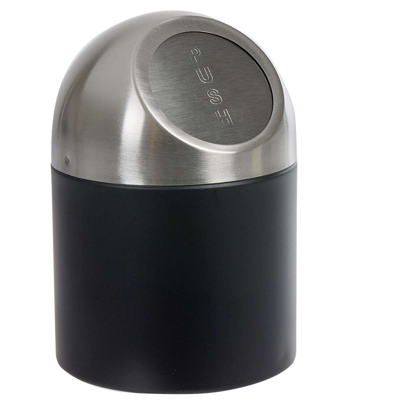 Mini poubelle de salle de bain métal noir gris