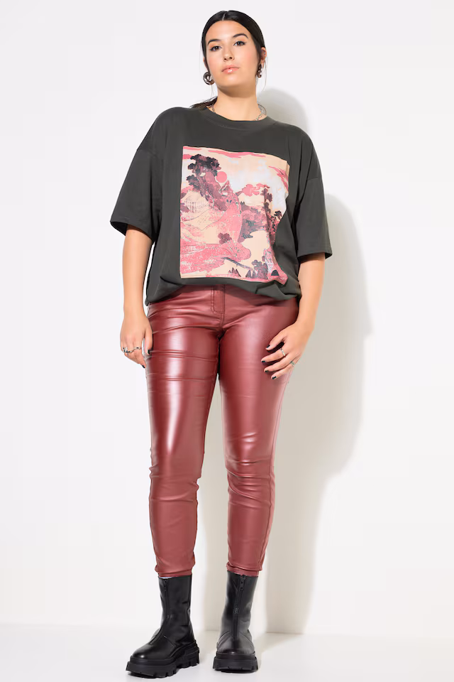Coated Denim Stretch Skinny Pants