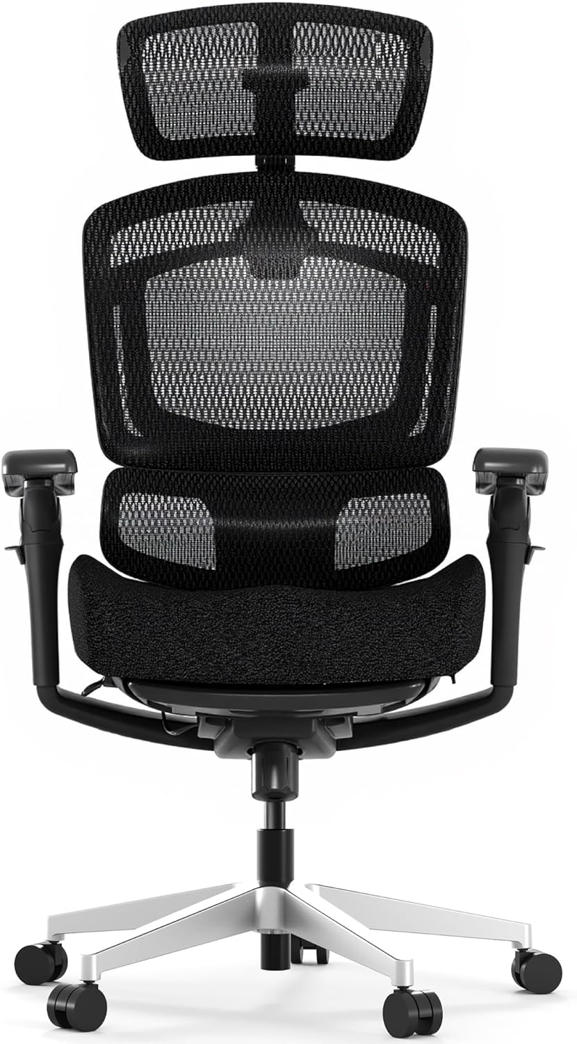 FLEXISPOT ErgoX-PRO Ergonomic Office Chair with Footrest Black – Cloudtech Cushion, 5D Lumbar, 7D Armrests, 4D Headrest, 551LBS Capacity – Office, Gaming, Home
