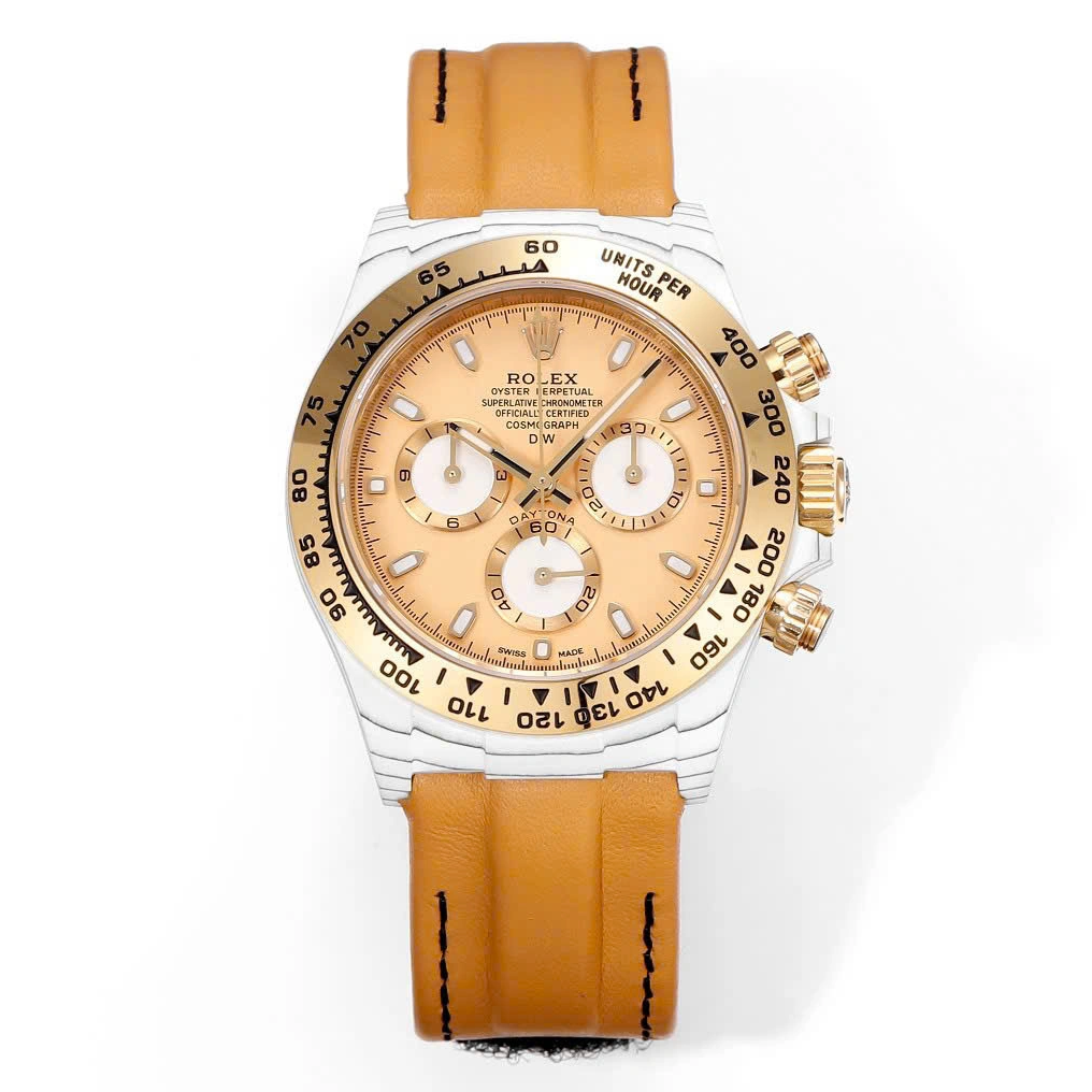 [Super Clone]Rolex Cosmograph Daytona DIW Golden Essence 40mm Replica 1:1 – Top Quality Version