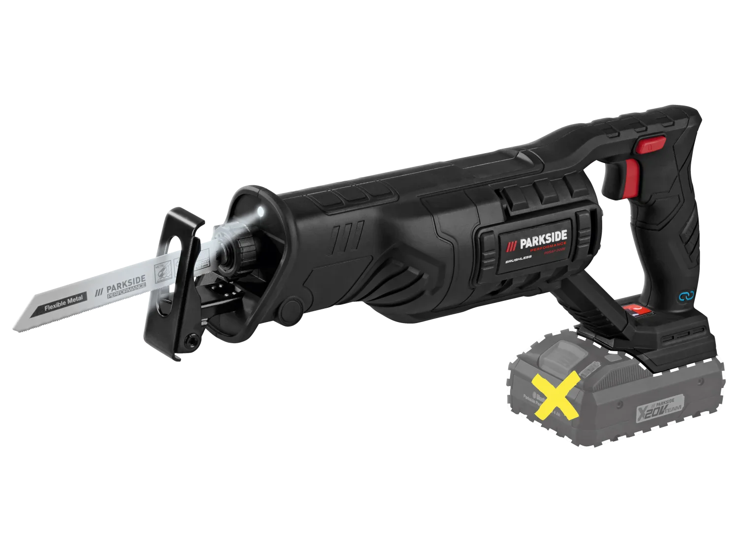 PARKSIDE PERFORMANCE Scie sabre sans fil PSSAP 2028 B2, 20 V