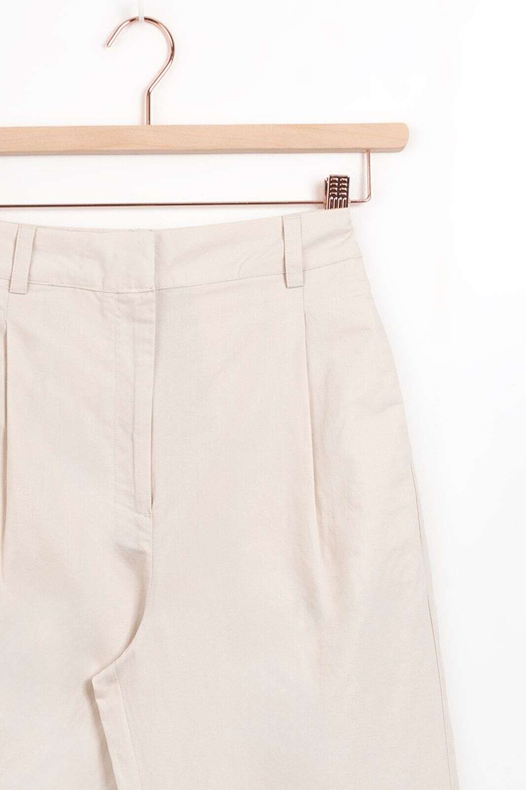 Off-white high waist wide leg linnen pantalon