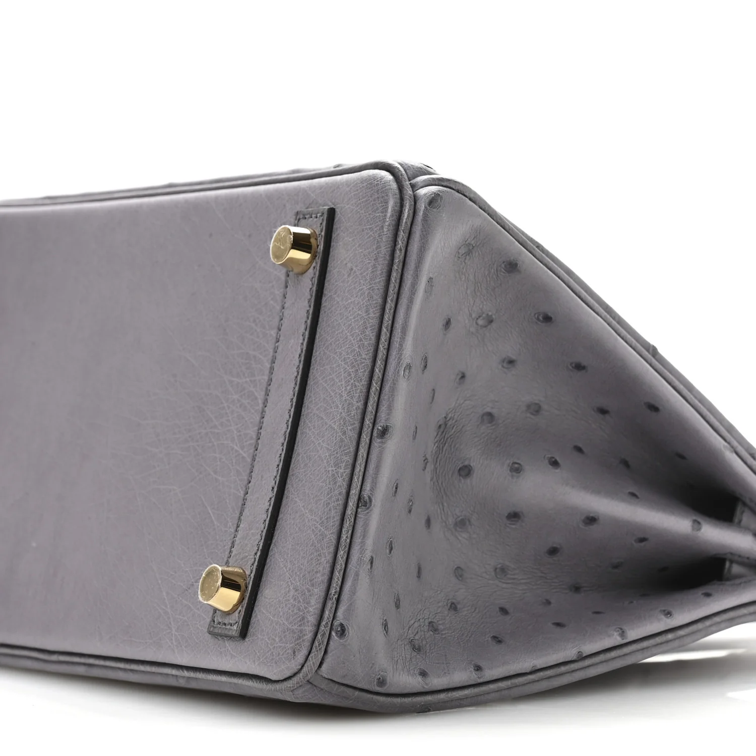 Ostrich Birkin 25 Gris Agate