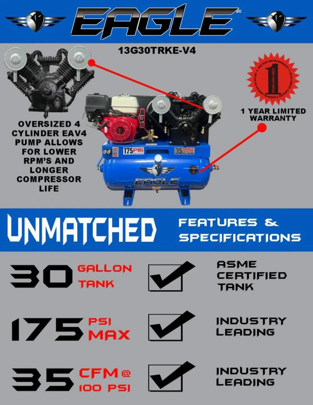 Compressor 30 Gallon Air Compressor Truck Mount - Image 4