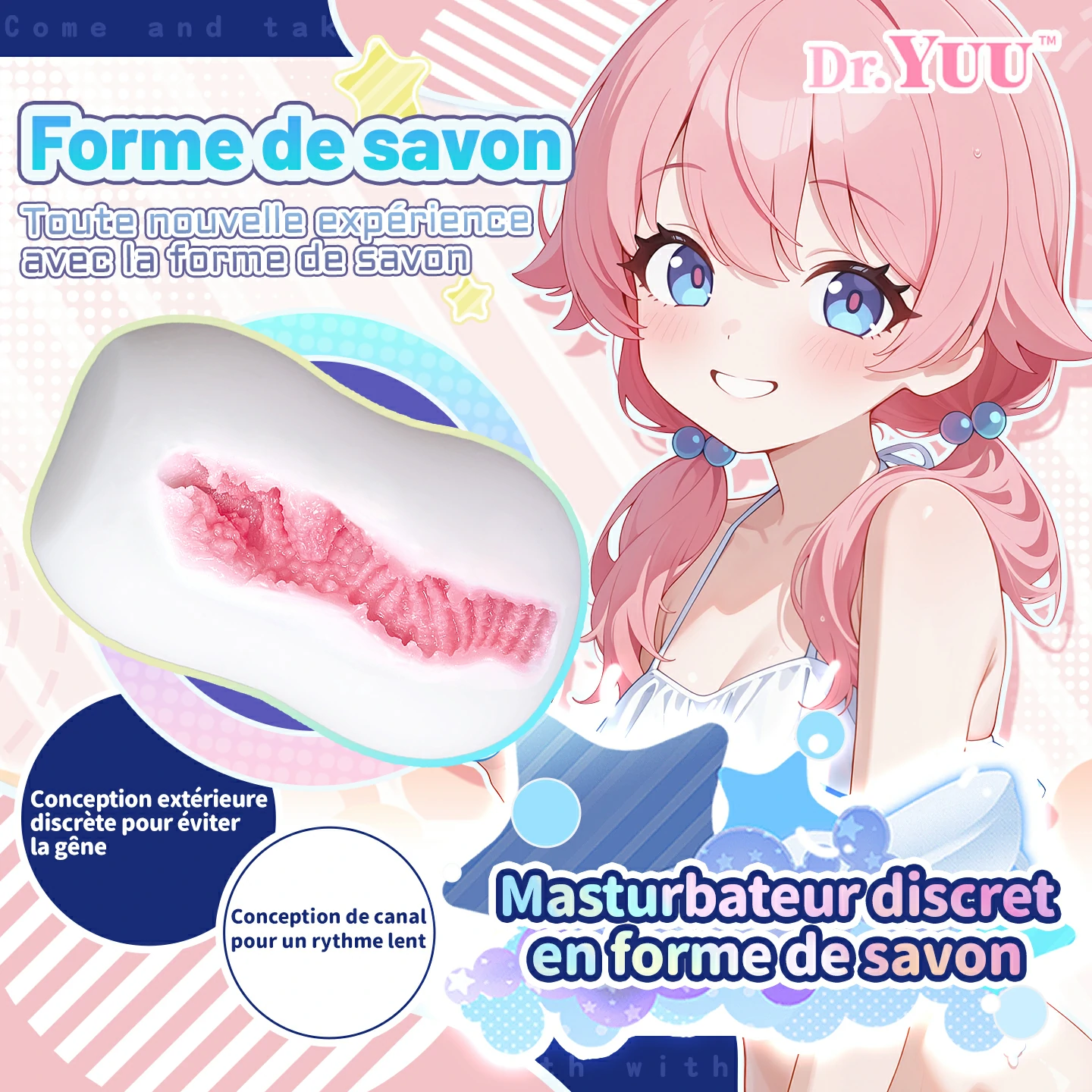 Savon Doux de Massage Star Bath masturbateur discret en forme de savon