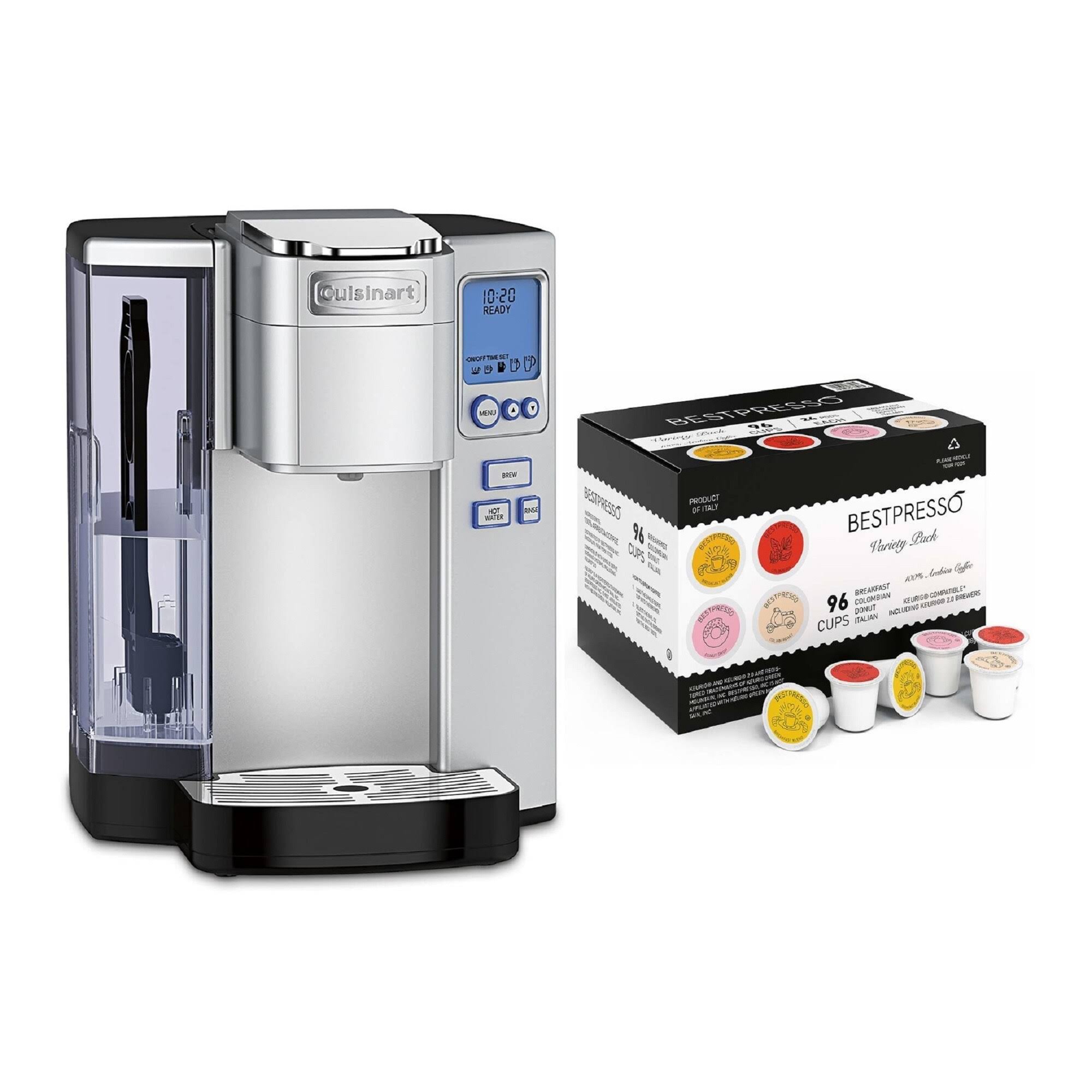 Cuisinart SS-10P1 Premium Coffeemaker with 96-Count Single Serve K-Cup Set