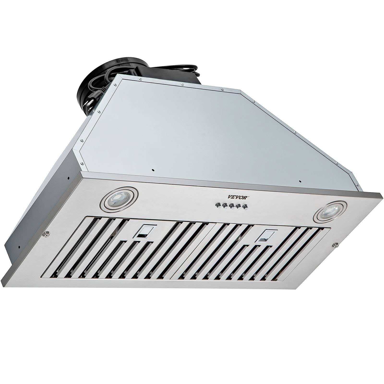 VEVOR Insert Range Hood 800CFM 3-Speed inch Stainless Steel Built-In Kitchen Vent - 30in