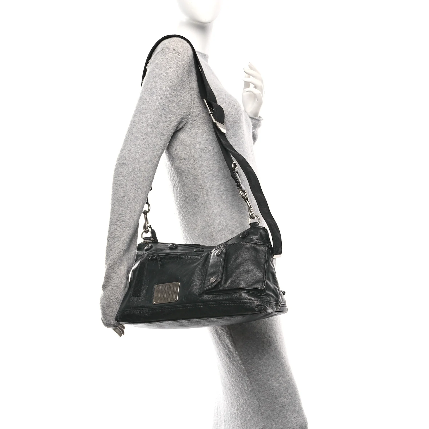Goatskin The Large Cargo Bag Black