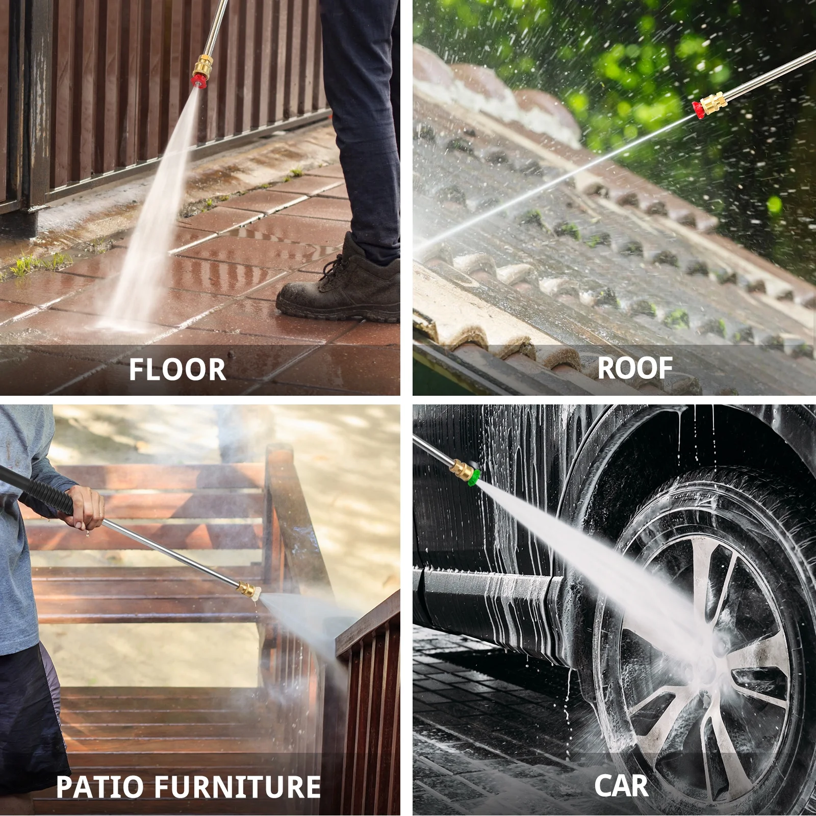 3300PSI Gas Pressure Washer, 2.5GPM, 201cc Gas Power Washer, 5 Nozzle Soap Tank, for Cars/ Home/ Work Site - Image 7