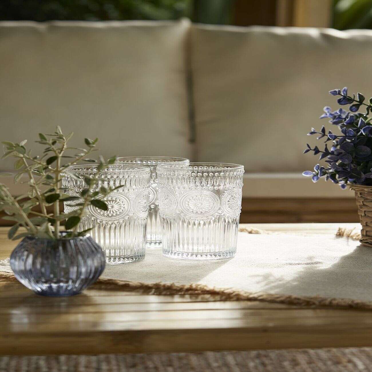 Verre haut motif baroque 350ml H17cm