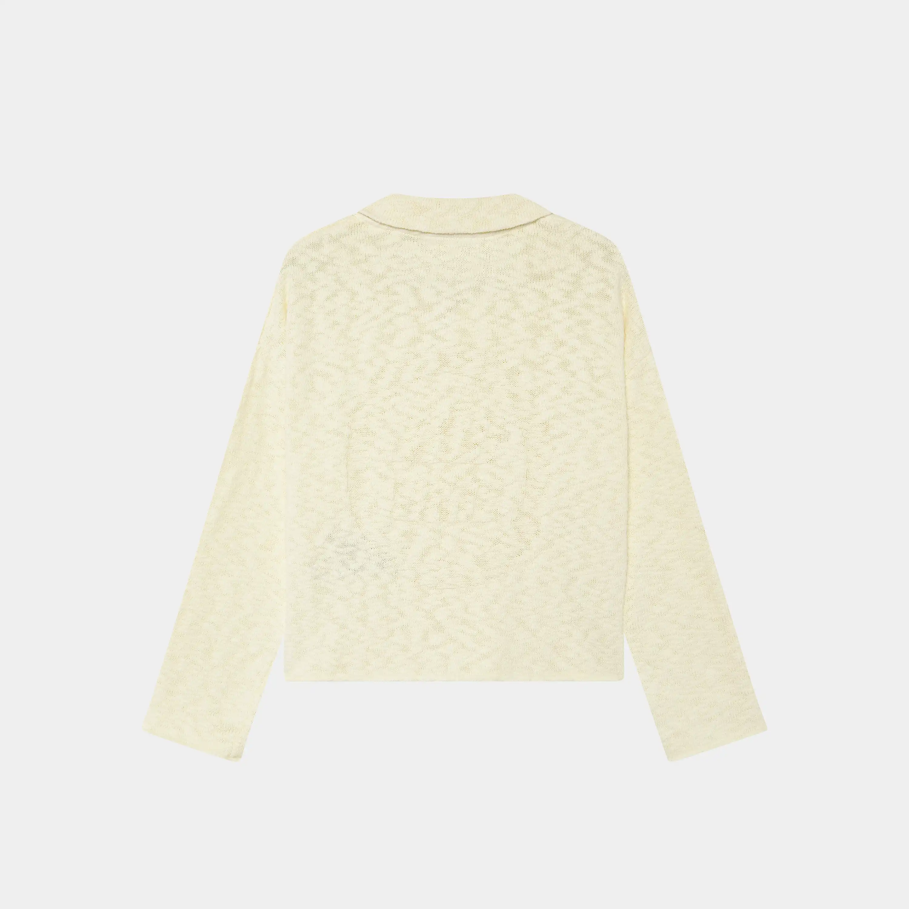 Kiff Off Sand Distressed Knit Polo