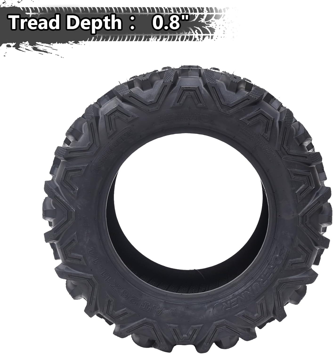 Pneus VTT 26x12x12, lot de 2 pneus VTT 26x12-12 6PR, pneus tout-terrain VTT/SSV, ​​noirs