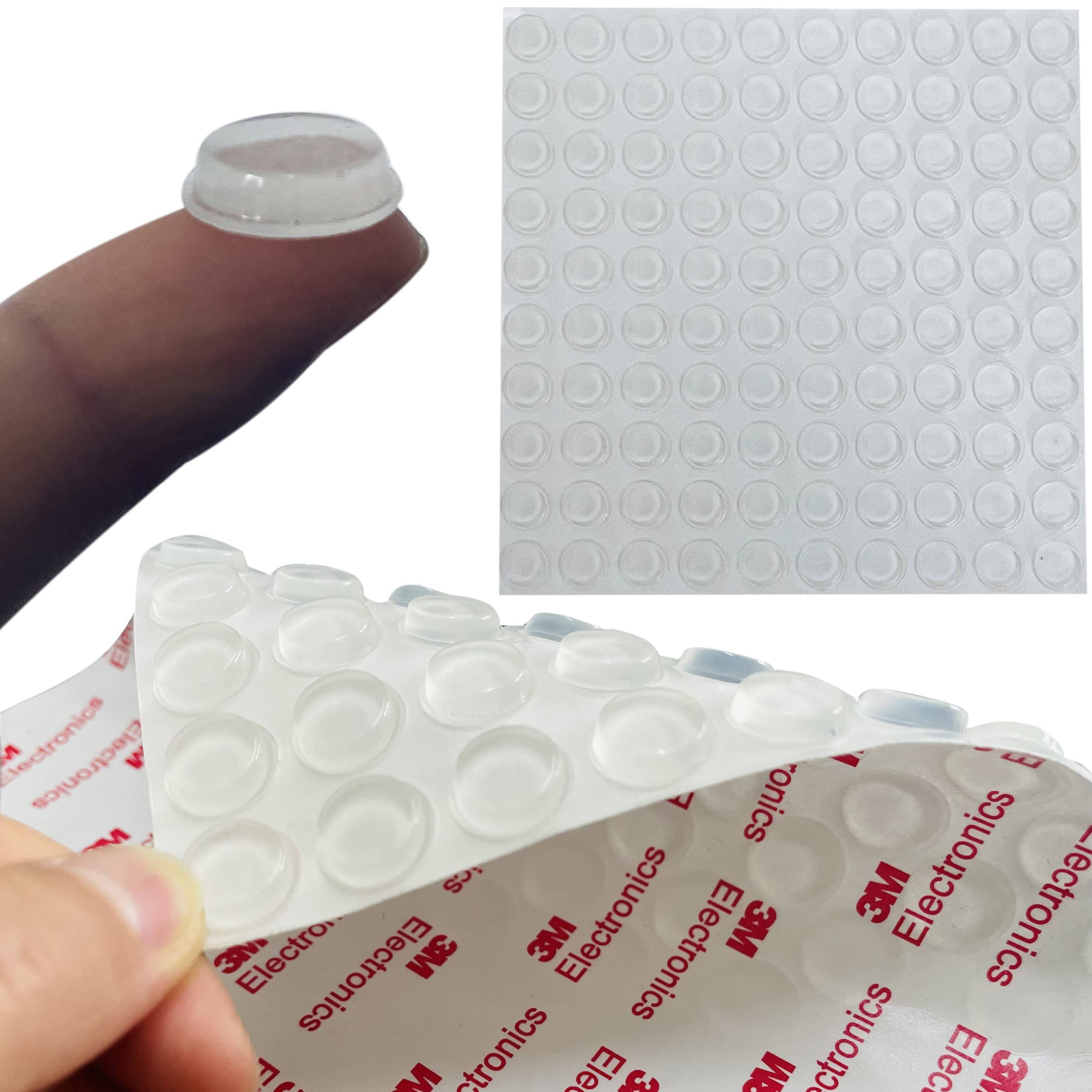 monochef 100pcs Cabinet Door Bumpers Clear Rubber Stoppers Bumpers Self Adhesive Cupboard Door Drawer Furniture Bumpers Glass Tops Cutting Boards