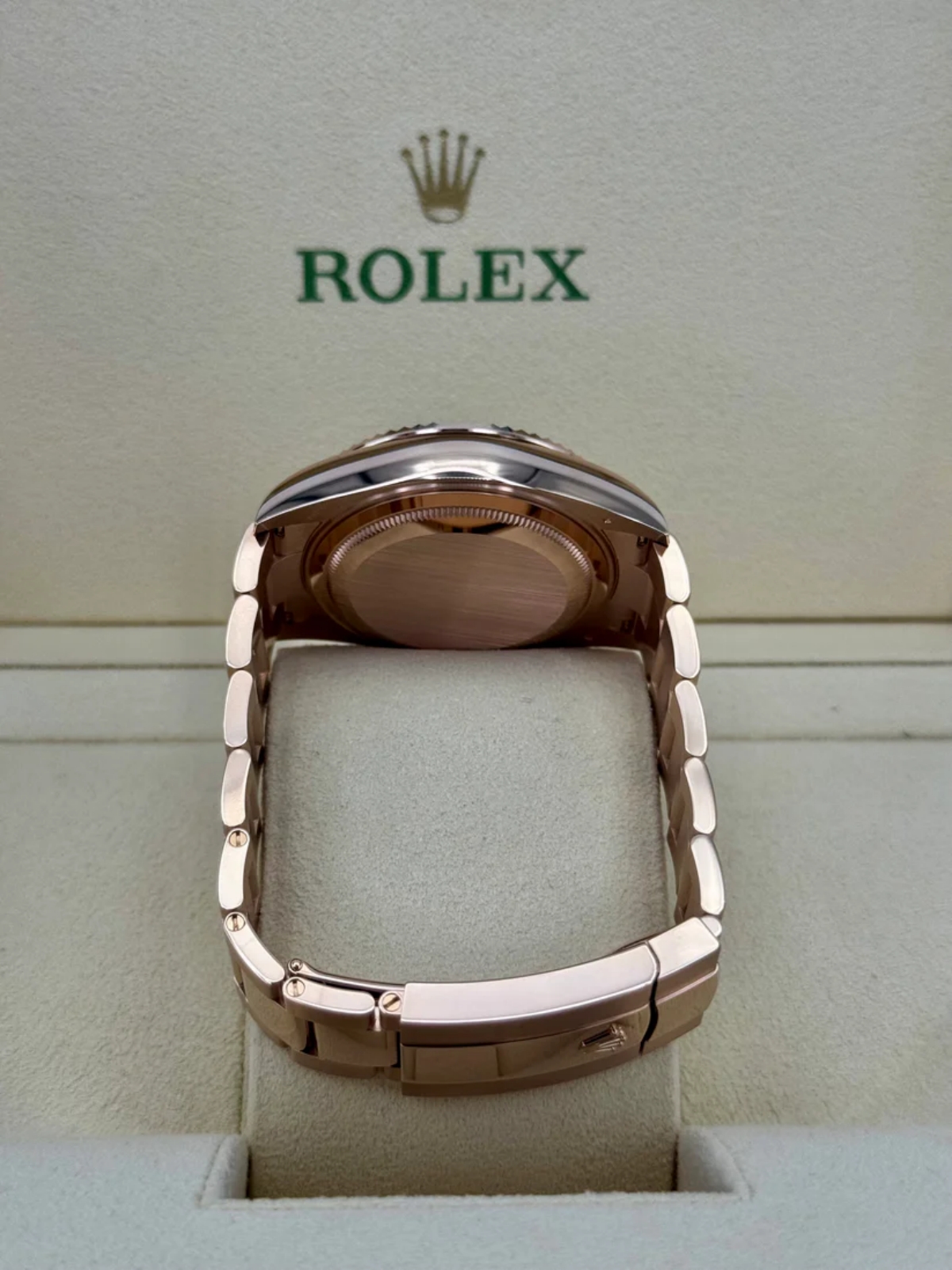 [Super Clone]RLX  Sky-Dweller 42mm Rose Gold Blue Dial Oyster - 336935