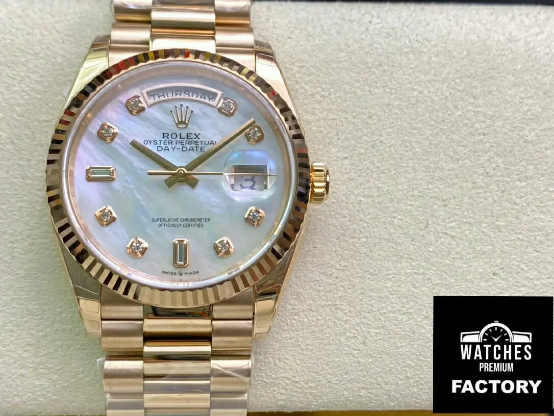 Rolex Day Date M128235-0029 EW Factory Rose Gold Case