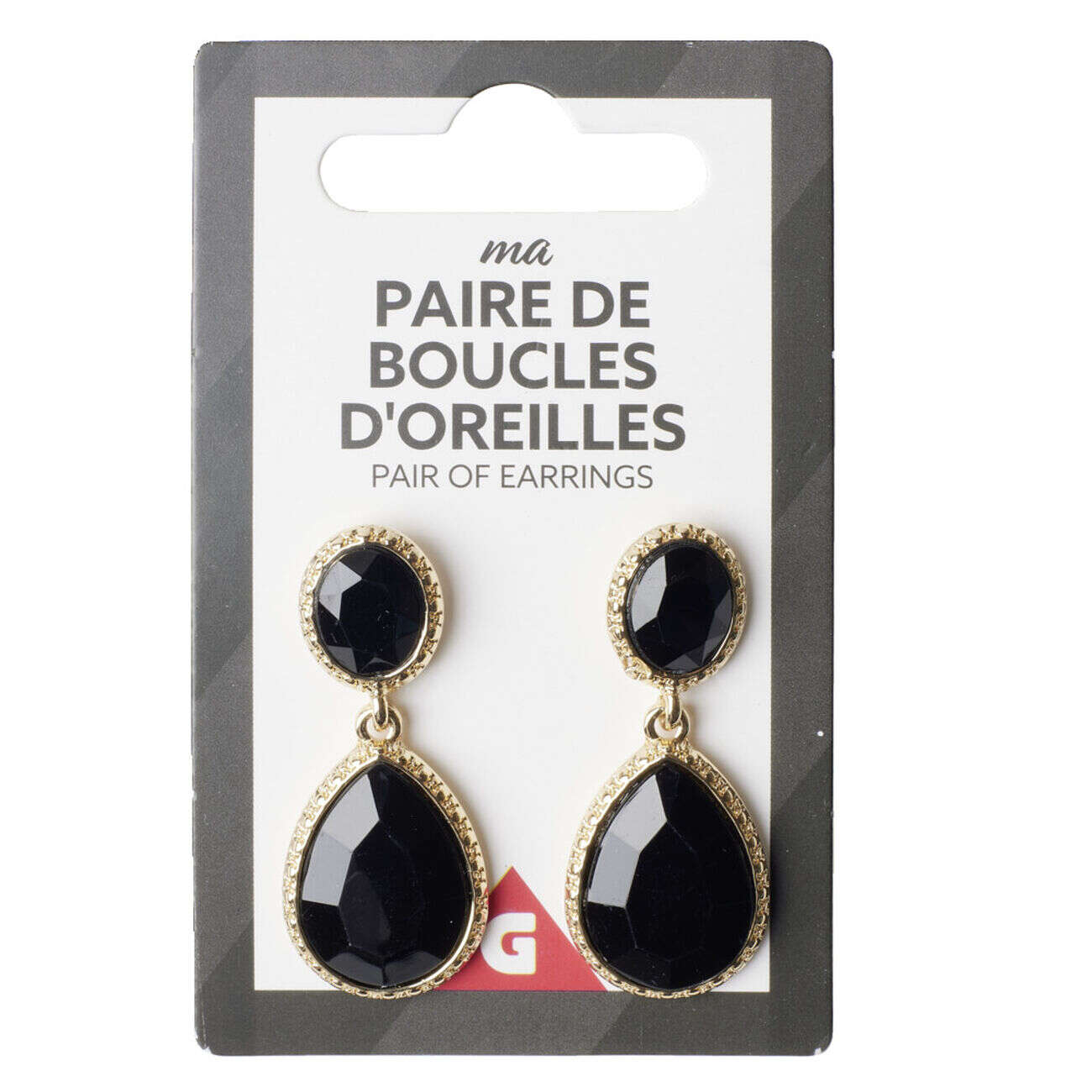 Boucles d'oreilles femme pendantes zinc et acrylique colorées L8cm (3 modèles)