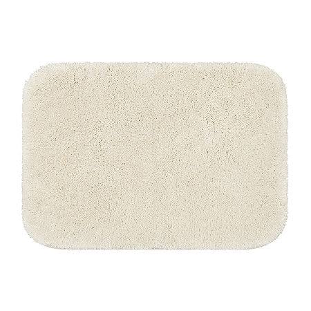 Liz Claiborne Ultimate Luxury Bath Rug | White | 17 x 24 in | Bath Mats + Sets Bath Mats | Fade Resistant