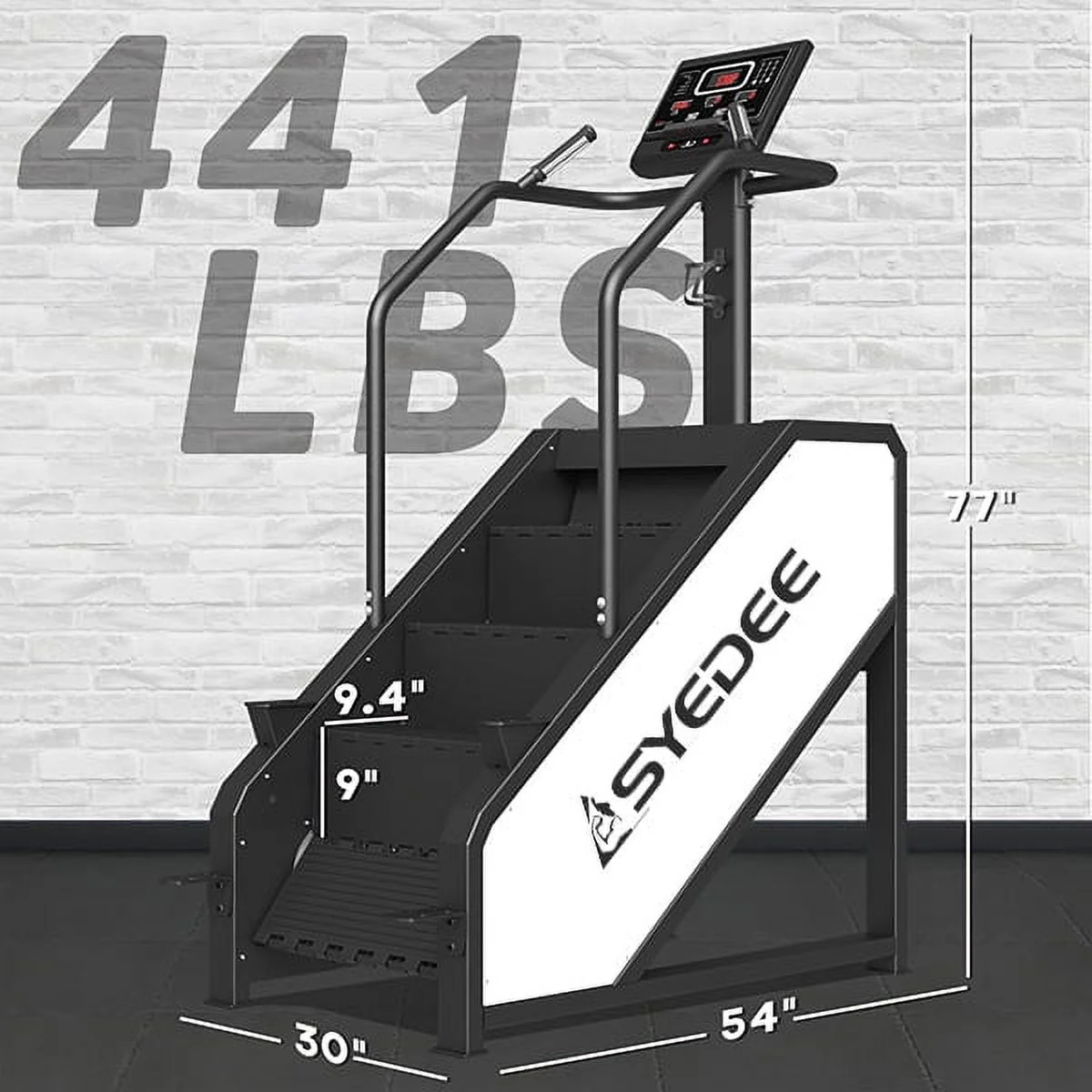 Stairmaster, syedee Stair Stepper with LED Screen, Stepmill Exercise Machine with 12 Workout Programs, 441LBS Step Machine, 24 164 Steps/Minute(White) Image 7