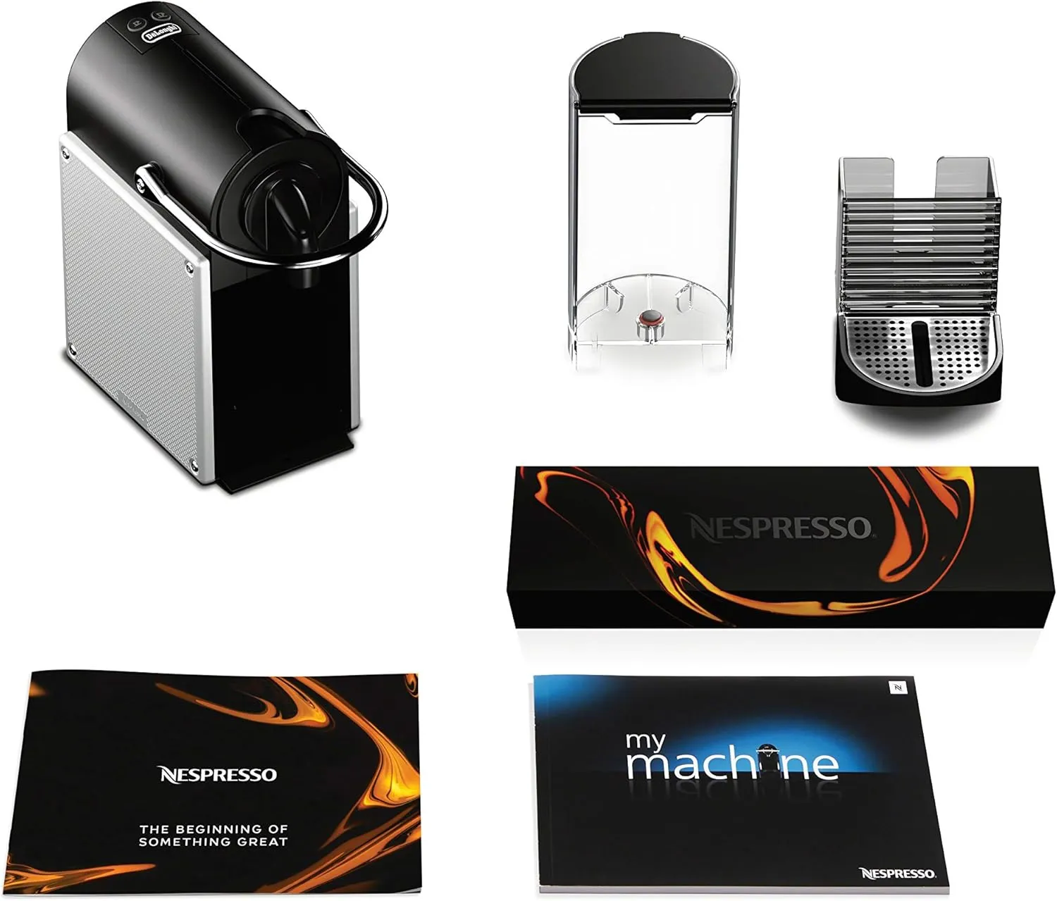 Machine à expresso Nespresso Pixie de De’Longhi, pompe 19 bars, design compact en aluminium, argent, 1100 ml