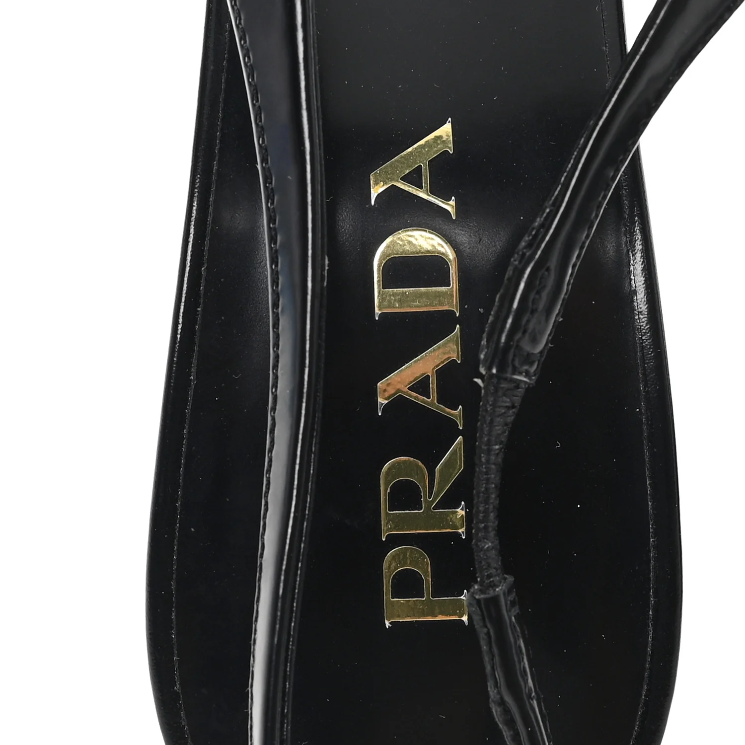 Patent Calfskin Square Toe 85mm Slingback Pumps 38 Black