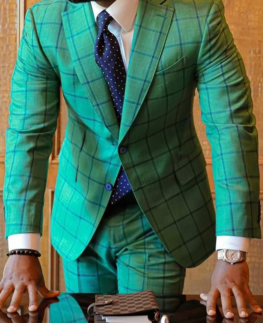 Ensemble 2 pièces : blazer à carreaux décontracté à col revers et pantalon crayon
