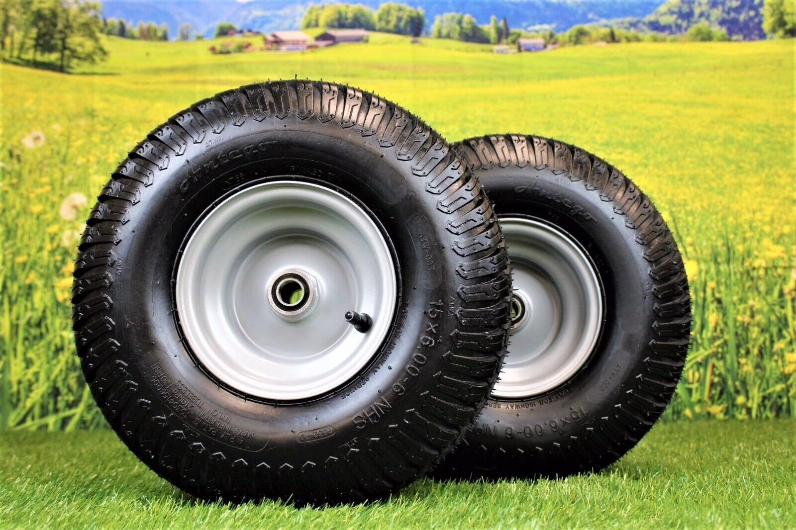 Tire & Wheel (Set of 2) 15x6.00 - 6 Tire and Wheel Assemblies, ATW - 003