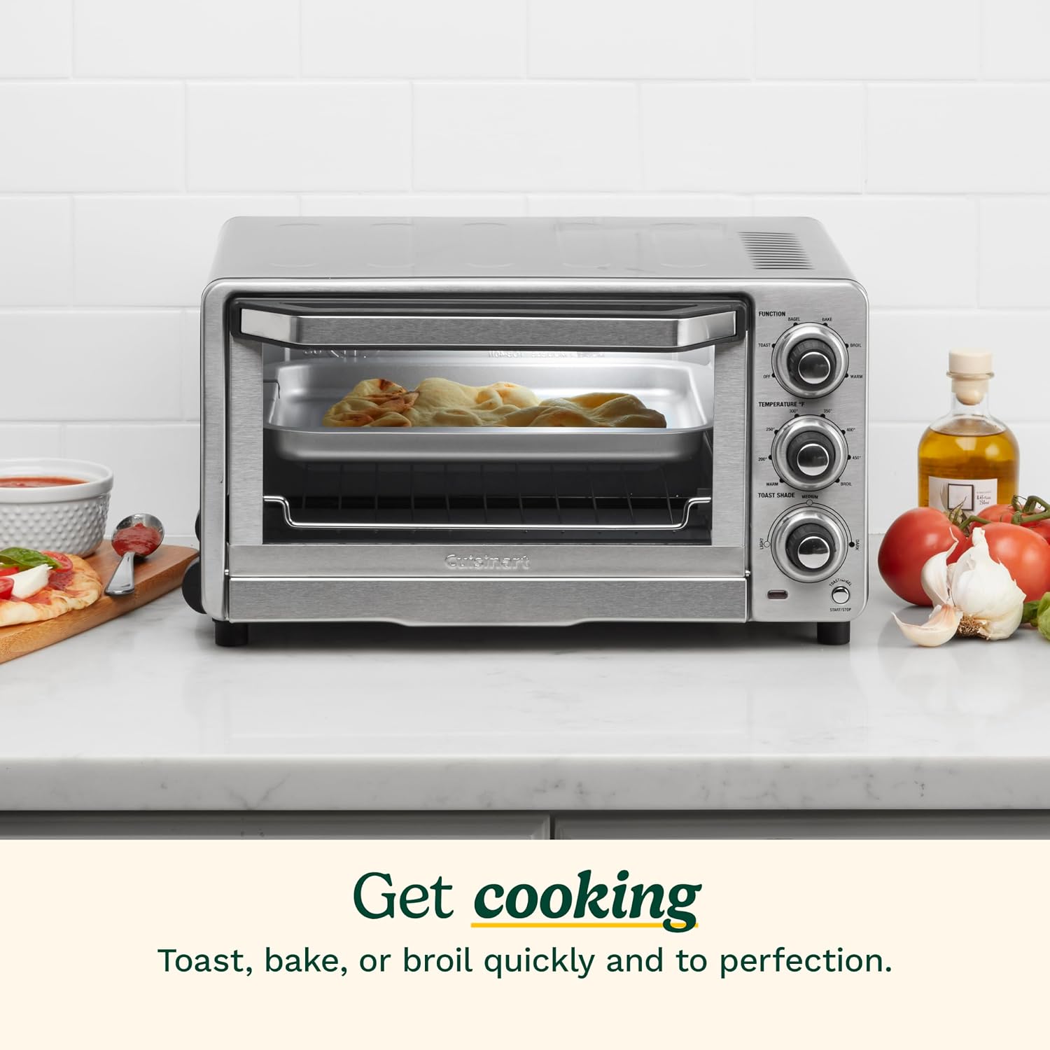 Cuisinart Toaster Oven Broiler, 1800W Countertop Design, 0.5 cu ft