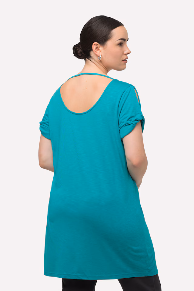 Cutout Detail  Short Sleeve Top