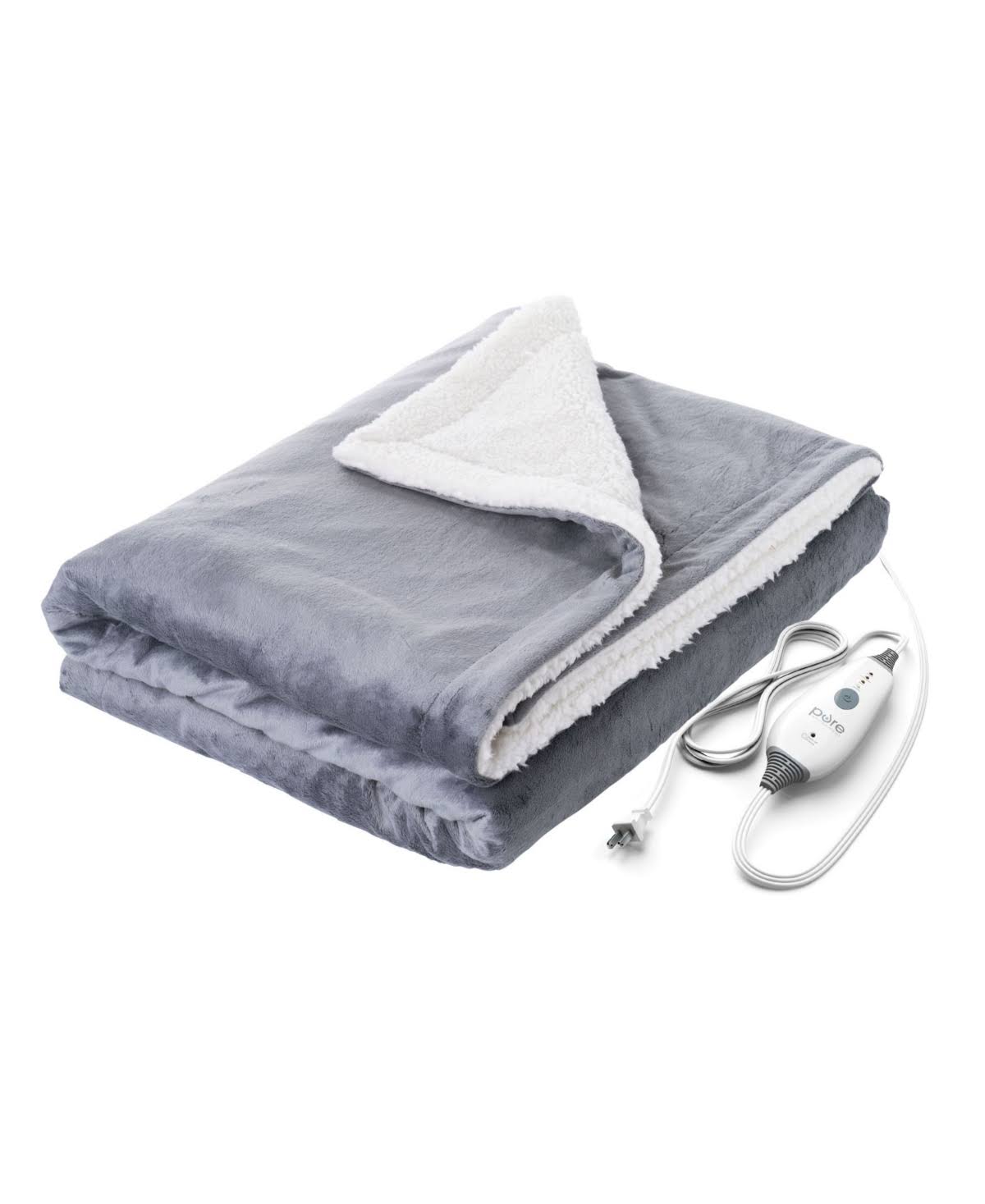 Pure Enrichment PureRelief Electric Throw Blanket - Gray