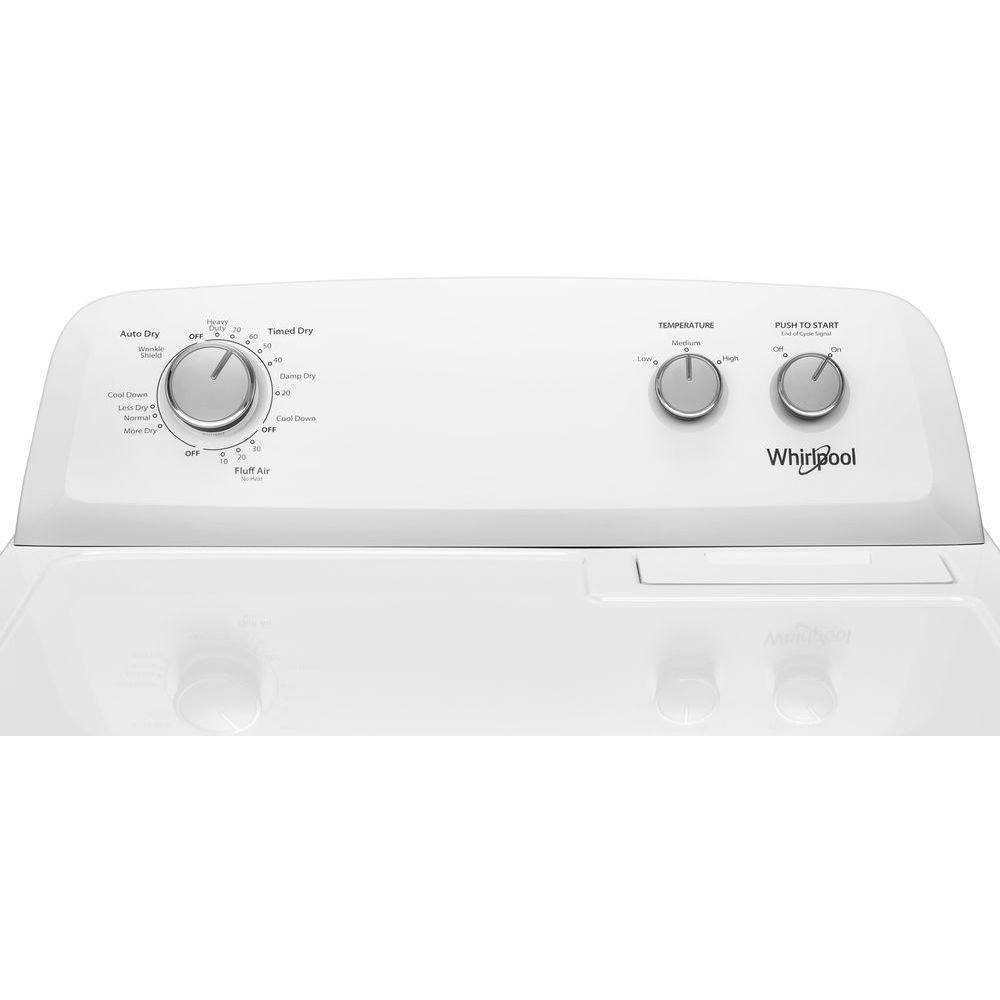 2025 Whirlpool 7.0 cu. ft. Electric Dryer, AutoDryTM System, Wrinkle ShieldTM, White