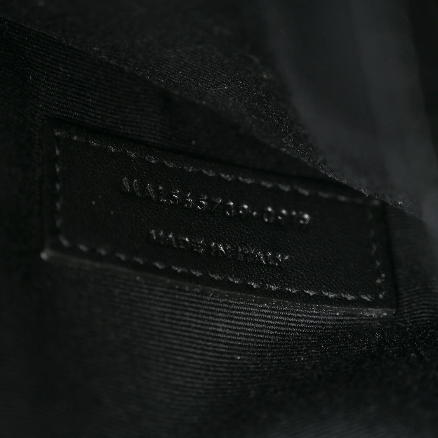 Calfskin Crocodile Embossed Uptown Monogram Pouch Black
