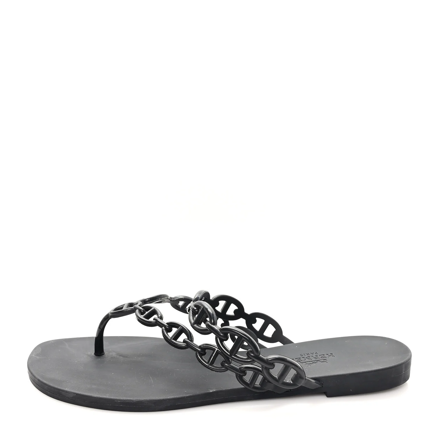 Rubber Chaine d'Ancre Island Sandals 38 Black