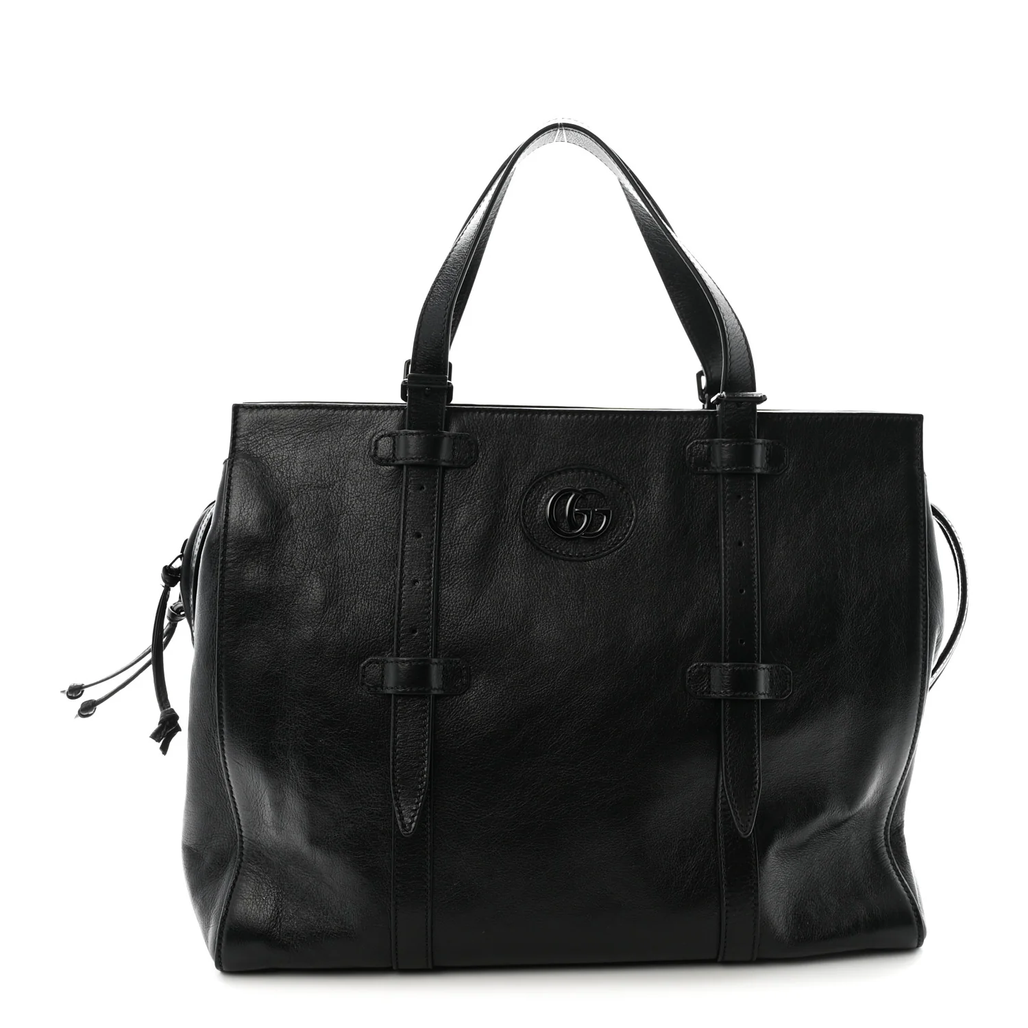 Piuma Lux Energy Monochrome Tonal GG Medium Tote Bag Black