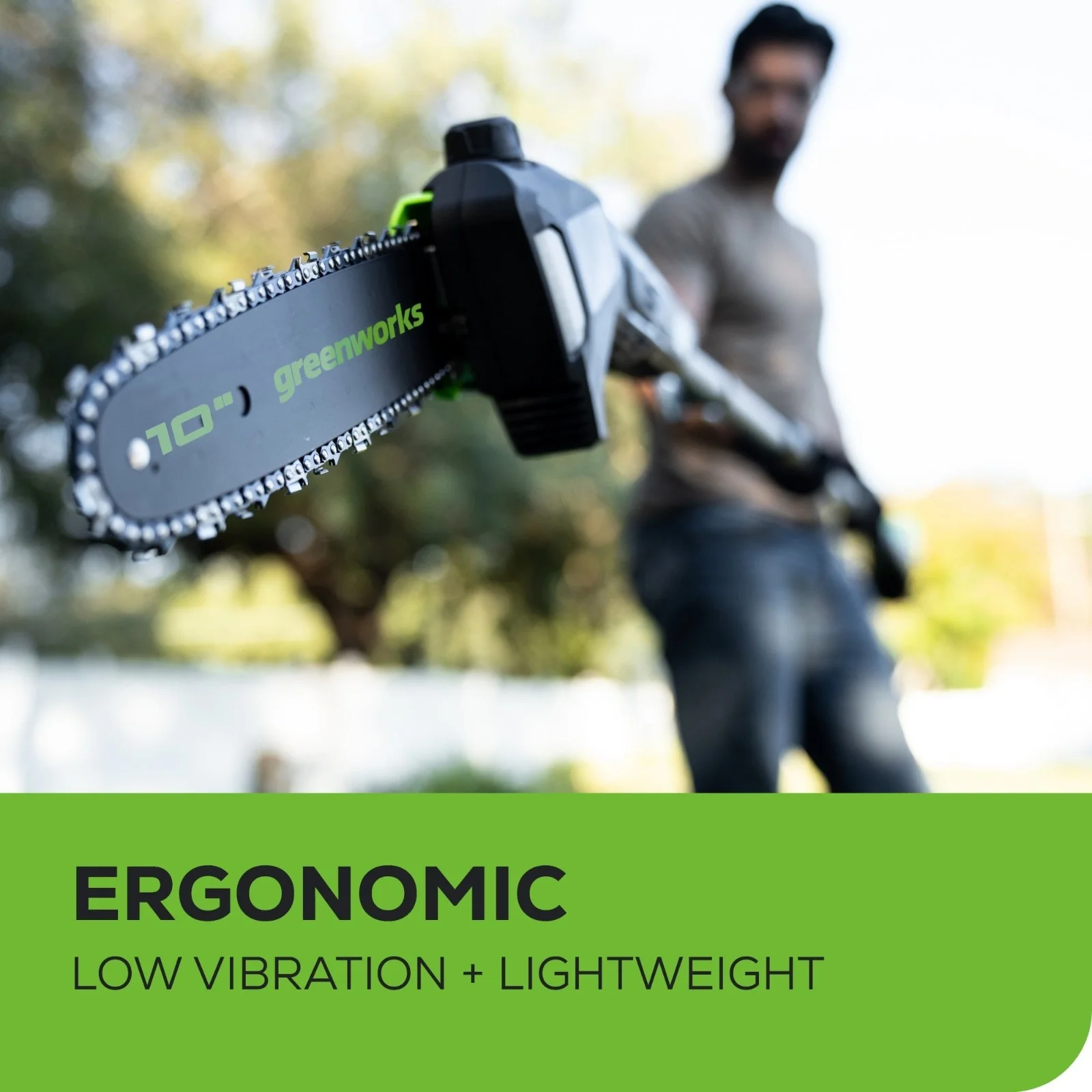 80V 10 inch Pole Saw (Max Reach 14Ft) w/ 2Ah Battery and 2A Charger - Image 4