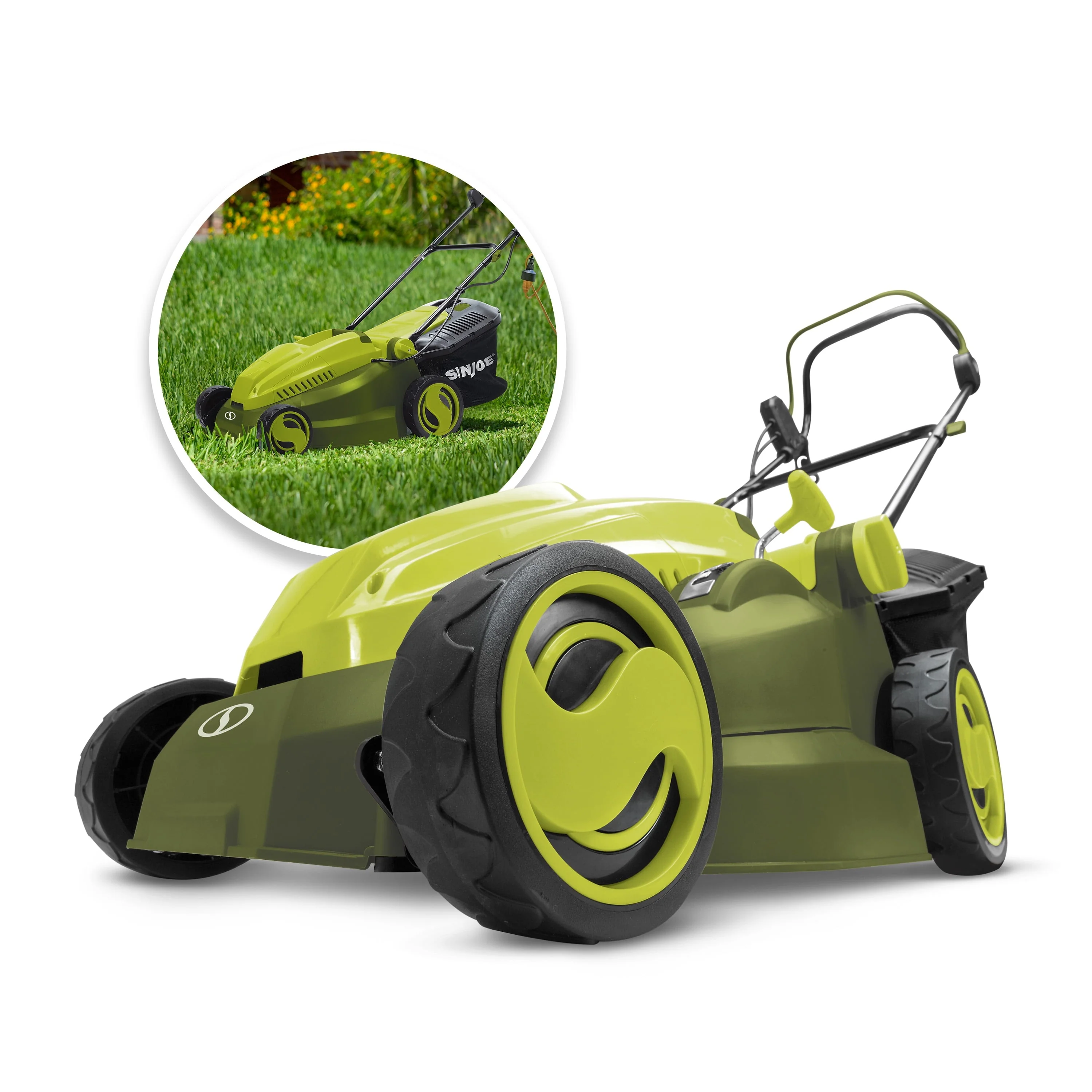 Sun Joe Electric 16 - Inch Lawn Mower W/ Collection Bag, 12 - Amp, 6 - Position