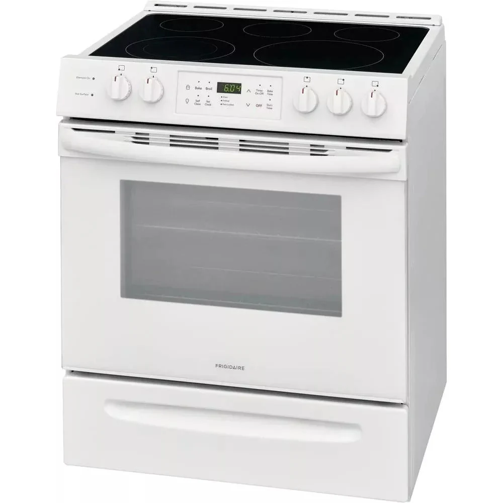 Four simple de 76 cm (30 po) et de 142 litres (5 pi³) blanc avec vitre noire NVS