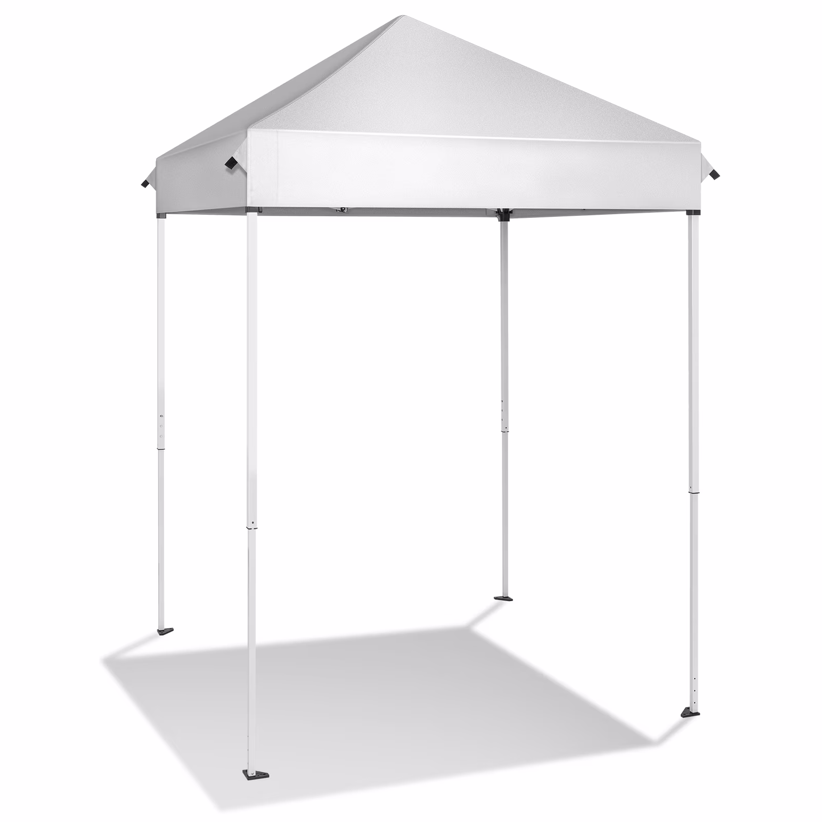 ZIRAV  5x5 Pop Up Canopy Tent, Ez Up Outdoor Canopy Tent Instant Shelter with Carry Bag Straight Legs Patio Balcony Porch Backyard Garden,White