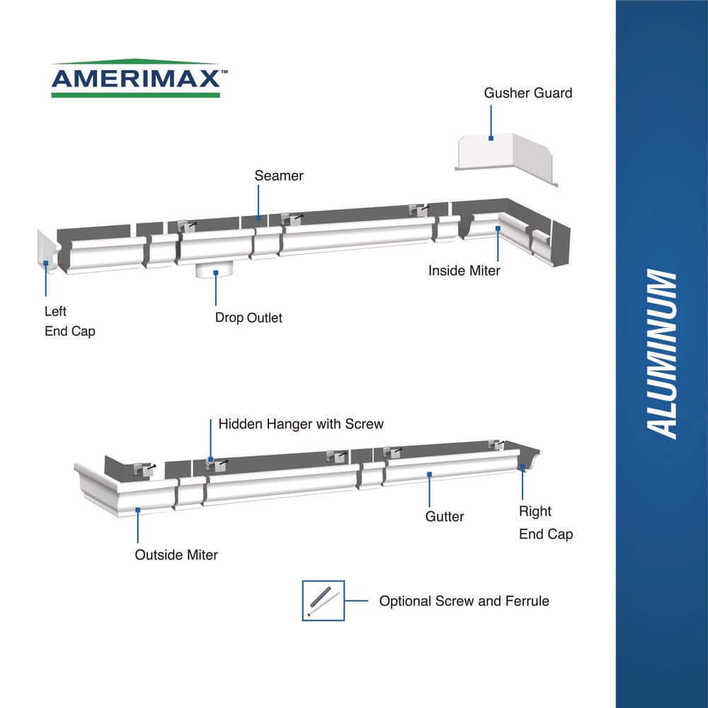ACM Aluminum 5 in. Right Gutter End Cap, Royal Brown (SKU AEC5RRB)