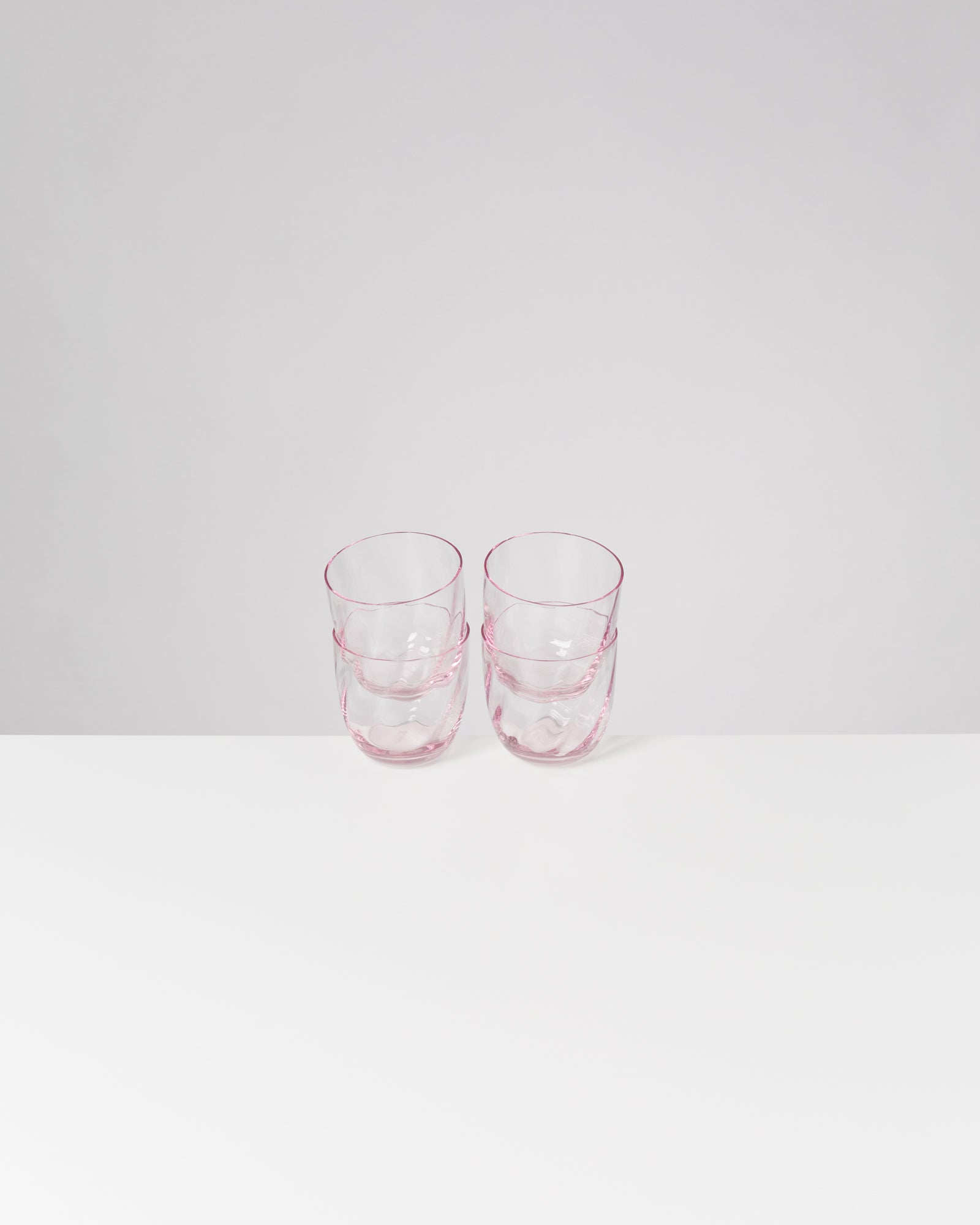 CALMA - SMALL GLASS SWIRL ROSÉ SET OF 4