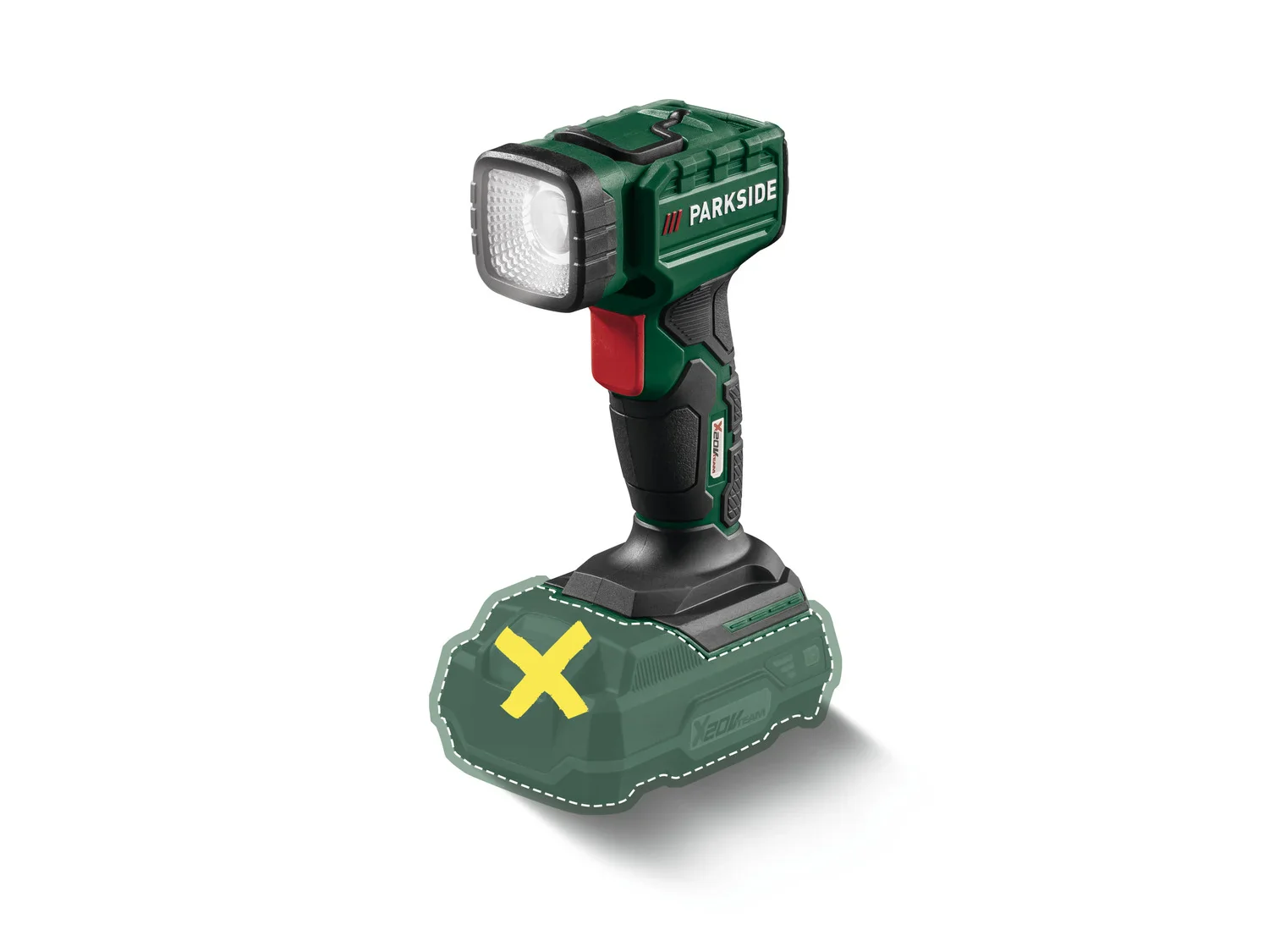 PARKSIDE Lampe torche LED sans fil PLHLA 20-Li A1, 280 lm, 20 V