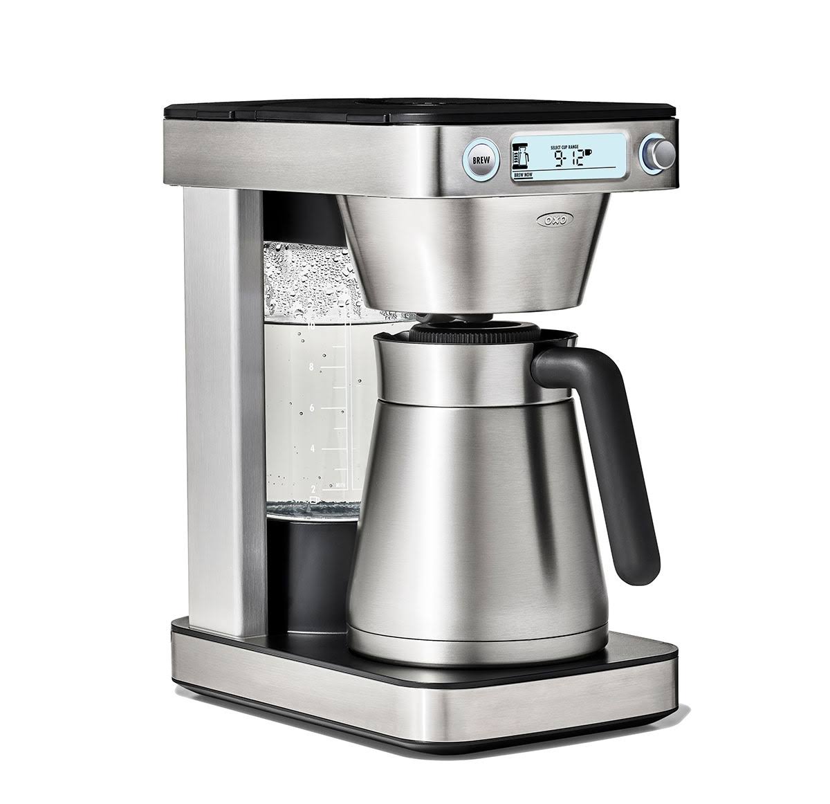 OXO Brew 12-Cup Coffee Maker with Podless Single-Serve Function,Silver