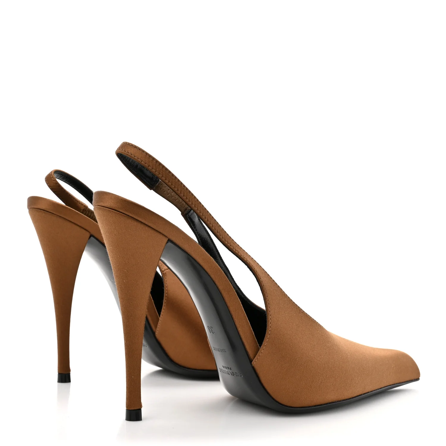 Silk Satin Faye 110 Pumps 38 Deep Cognac