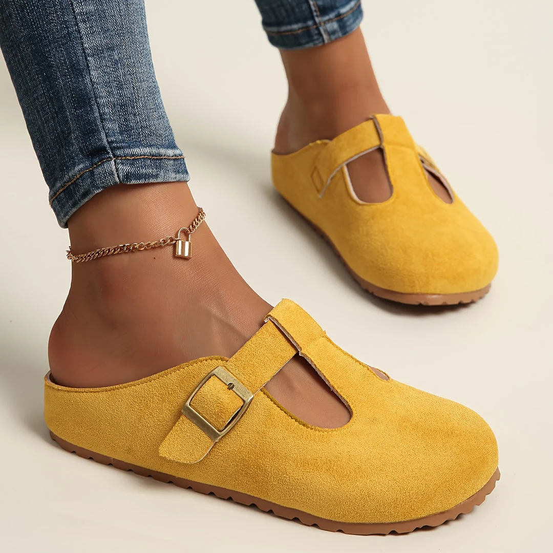 Chaussons en daim confortables à enfiler pour femmes et hommes