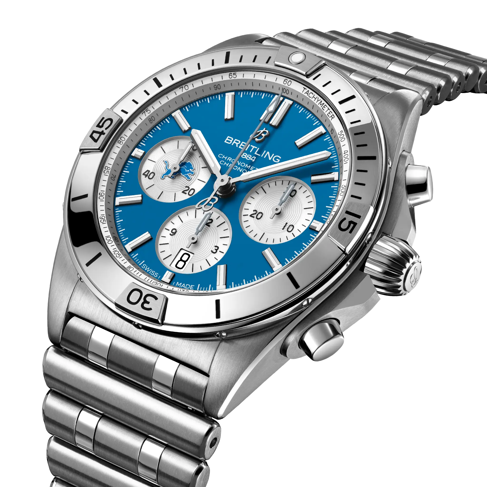 【Super Clone】Breitling Chronomat B01 42 NFL Detroit Lions Edition AB01342B1CCA1