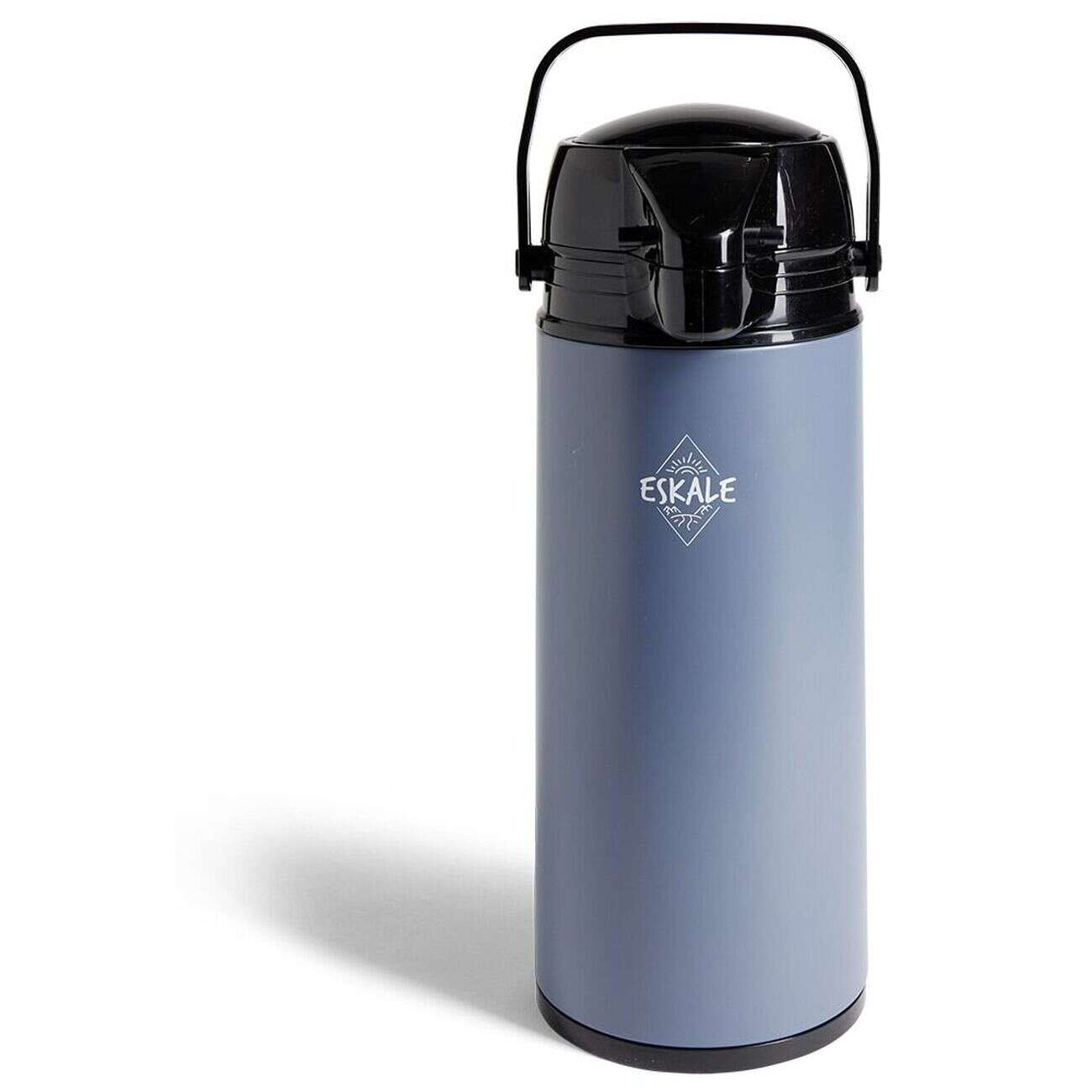 Gourde isotherme à pompe 1,9L bleu et noir