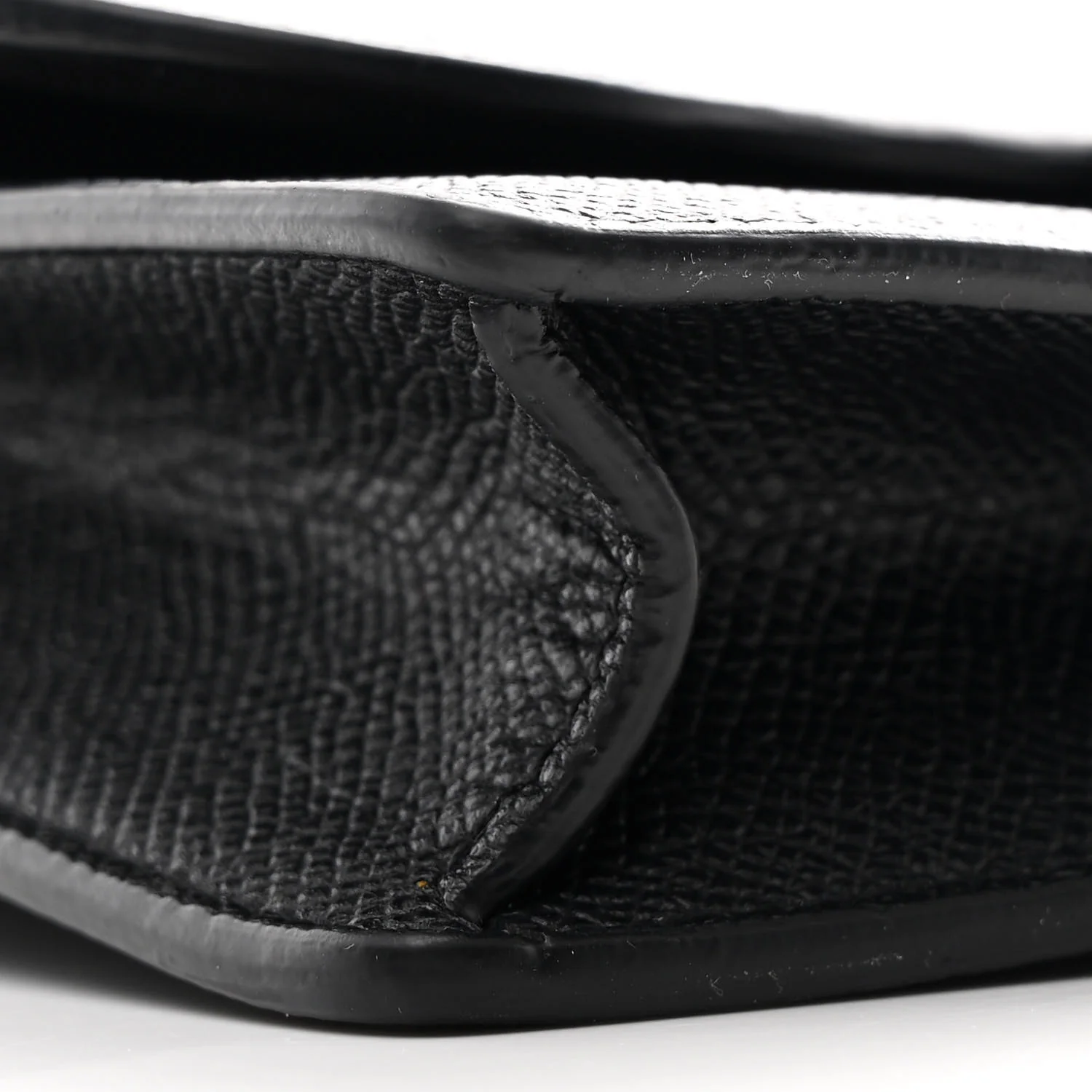 Grained Calfskin Saddle Pouch Bag Black