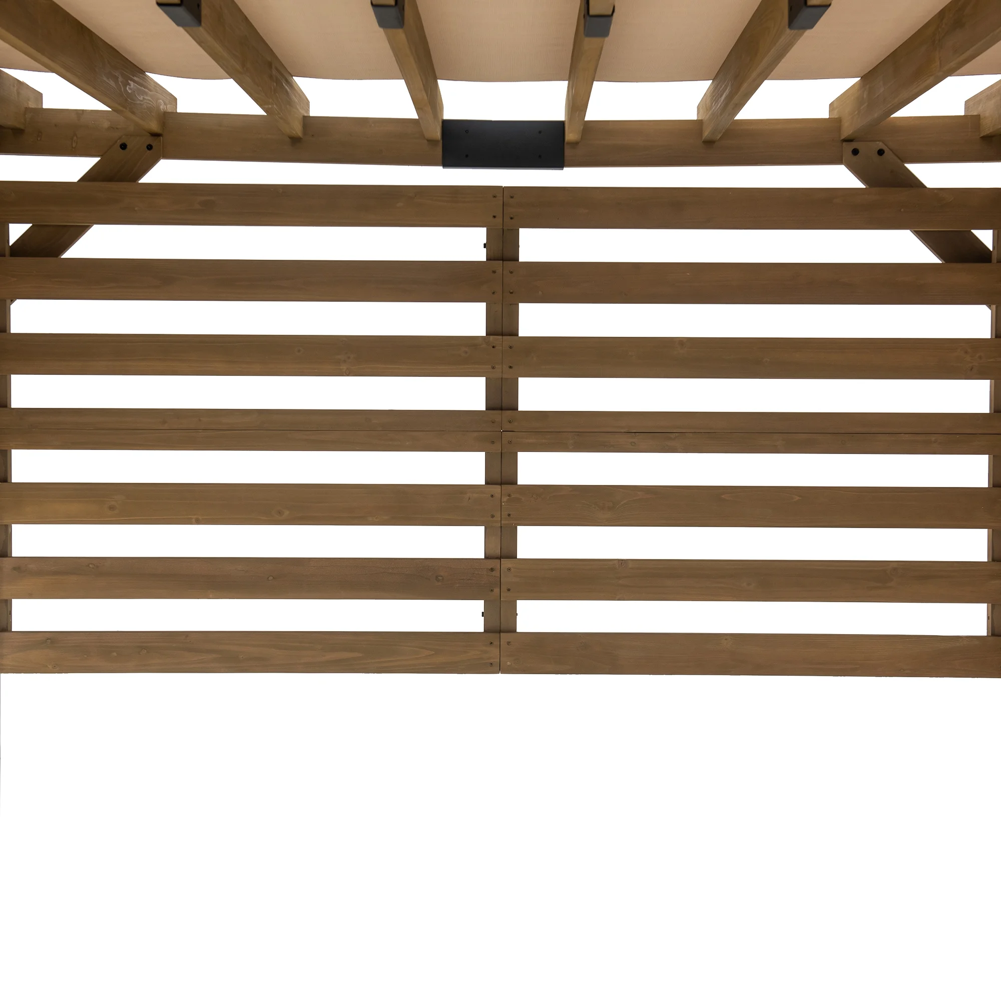 Sunjoy Cedar Pergola 10 x 11 Ft. Wooden Hot Tub Pergola with Adjustable Canopy and Privacy Screen