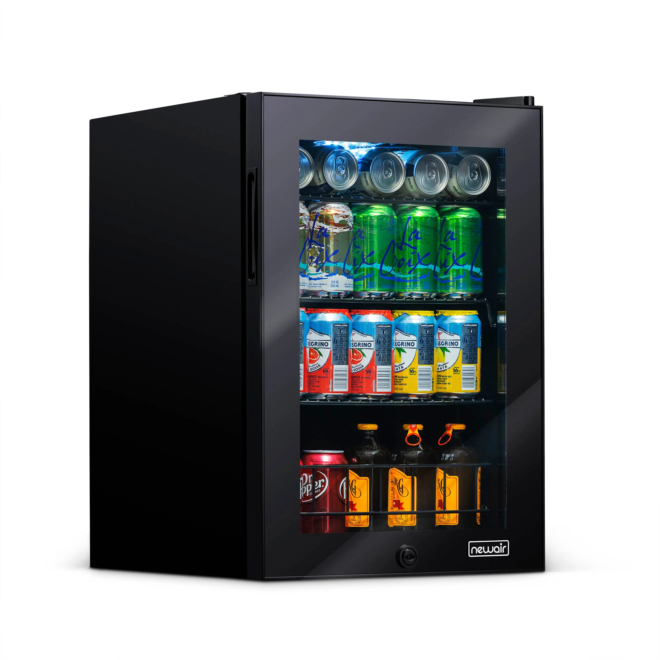 Newair 90-Can Freestanding Black Beverage Fridge - 17